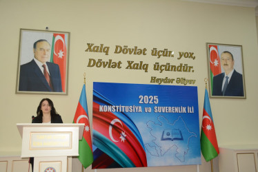 Tərtərdə “Konstitusiya və Suverenlik İli” çərçivəsində Konstitusiyanın 30 illik yubileyi münasibəti ilə  “Ümummilli Lider Heydər Əliyev müstəqil Azərbaycan Konstitusiyasının müəllifidir” adlı tədbir keçirilib