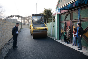 Tərtər şəhərinin küçələrində asfalt örtüyünün salınması işləri davam etdirilir