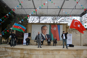 Tərtərdə Türk Əməkdaşlıq və Koordinasiya Agentliyi (TİKA) tərəfindən təmir olunmuş Heydər Əliyev adına parkda yerləşən Açıq Hava Səhnəsinə baxış keçirilib