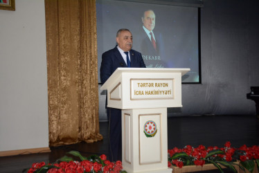Tərtərdə Ümummilli Lider Heydər Əliyevin anım gününə həsr olunmuş tədbir keçirilib