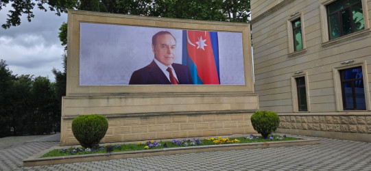 Tərtərdə Ulu Öndər Heydər Əliyevin portiretləri dəyişdirilərək yenisi ilə əvəzlənib