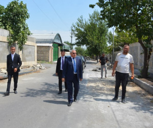 Tərtər şəhərində “Şəhərsalma və Memarlıq İli” çərçivəsində abadlıq-quruculuq, təmir-bərpa işləri davam etdirilir