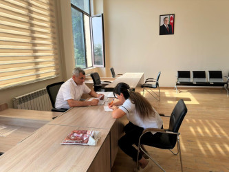 Tərtər Rayon İcra Hakimiyyətində mütəmadi olaraq vətəndaşların müraciətləri dinlənilir