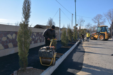 Tərtərin küçələri təmir olunur, M.Ə.Sabir adına park yenidən qurulur