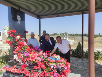 Tərtərdə Vətən müharibəsi şəhidi Elman Məmmədovun ad günü məzarı önündə qeyd olundu