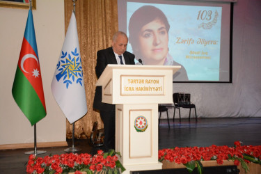 Tərtərdə Akademik Zərifə Əliyevanın 103-cü ildönümü böyük təntənə ilə qeyd olunub