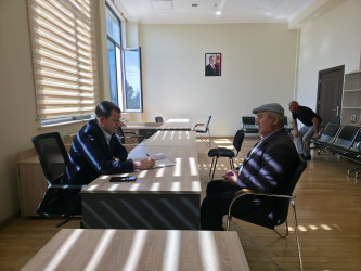 Tərtər Rayon İcra Hakimiyyətində mütəmadi olaraq vətəndaşların müraciətləri dinlənilir