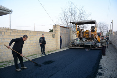 Tərtər şəhərinin küçələrində asfalt örtüyünün salınması işləri davam etdirilir
