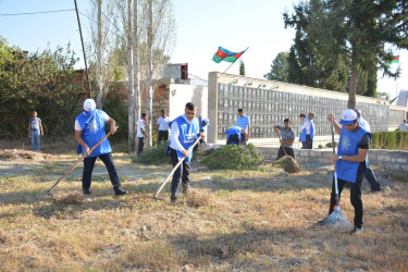 27 sentyabr Anım günü ərəfəsində rayon ərazisində yerləşən şəhidlərin xatirəsinə ucaldılmış abidə və bulaqların ətrafında təmizlik işləri aparılıb