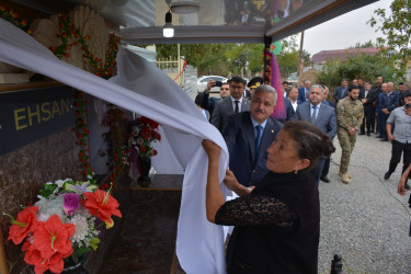 Tərtər rayonunun Səhləbad kəndində şəhid İntiqam Ağayevin xatirəsinə inşa edilmiş bulağın açılışı olub