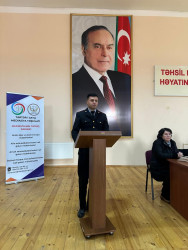 Tərtərdə Konstitusiya və Suverenlik İli çərçivəsində “Erkən nikahın və qohumlar arasında nikahın mənfi nəticələri”, “Narkomaniyaya yox deyək!” və “Gənclər arasında sağlam həyat tərzinin təbliği”mövzusunda tədbir keçirilib.