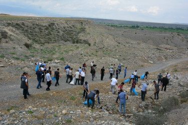 Tərtər çayının sahilində təmizlik aksiyası keçirilib