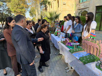 Tərtərdə “Konstitusiya və Suverenlik İli çərçivəsində və 8 noyabr - Zəfər Gününün beşinci ildönümü ilə bağlı rəsm və əl işlərindən ibarət müsabiqə keçirilib