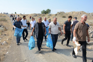 “Konstitusiya və Suverenlik İli” çərçivəsində Tərtər çayının sahilində təmizlik aksiyası keçirilib