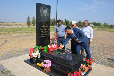 Tərtərdə Vətən müharibəsi şəhidi Ayşad Əzizovun ad günü məzarı önündə qeyd olundu