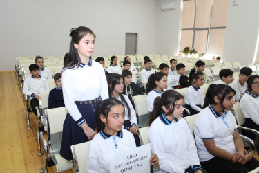 Tərtərdə “Uşaq hüquqları aylığı” çərçivəsində  “Uşağın ailədə və cəmiyyətdə hüquqları” mövzusunda  tədbir keçirilib