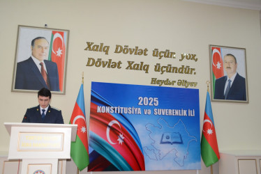 Tərtərdə “Konstitusiya və Suverenlik İli” çərçivəsində Konstitusiyanın 30 illik yubileyi münasibəti ilə  “Ümummilli Lider Heydər Əliyev müstəqil Azərbaycan Konstitusiyasının müəllifidir” adlı tədbir keçirilib