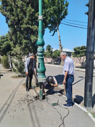 Tərtərdə  küləyin törətdiyi fəsadlar aradan qaldırılır