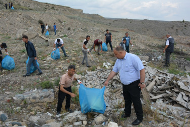 Tərtər çayının sahilində təmizlik aksiyası keçirilib