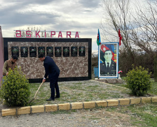 Əskipara kəndində ağacəkmə və təmizlik aksiyası keçirilib