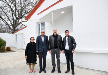 İlham Əliyev Ağdərə rayonunun Çıldıran kəndində görülmüş işlərlə tanış olub