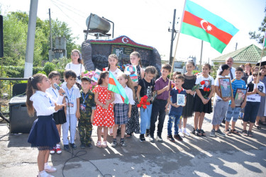 Tərtərdə şəhid Qasımov Azər Yaqub oğlunun xatirəsinə inşa edilən  bulağın açılış olub