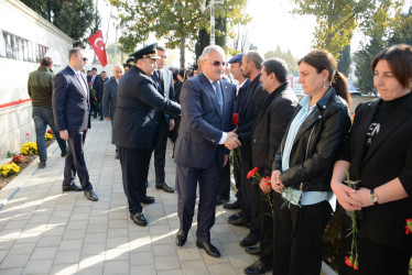 Tərtərdə 44 günlük Vətən müharibəsində qazanılan Şanlı Zəfərin 5-ci ildönümü münasibəti ilə Şəhidlər Abidə Kompleksi ziyarət edilib