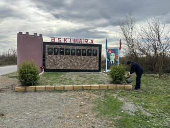 Əskipara kəndində ağacəkmə və təmizlik aksiyası keçirilib