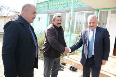 Rayon rəhbəri şəhid Mübariz Süleymanovun ailəsini ziyarət edib