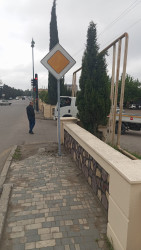 Tərtərdə yol nişanları bərpa olunur