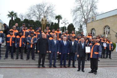 Tərtərdə avtomobil yolları işçilərinin peşə bayramı qeyd olunub