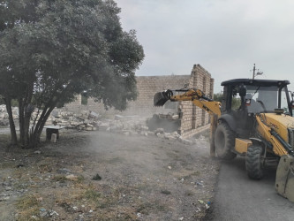 Tərtərdə daha bir qanunsuz tikili aşkarlanaraq sökülüb