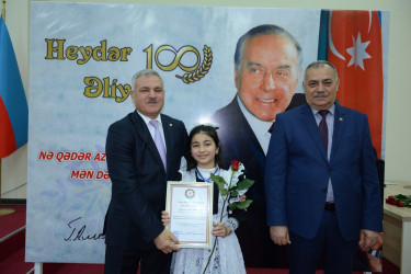 “Heydər Əliyev İli -2023”: Tərtərdə “Heydər Əliyev İli” çərçivəsində keçirilmiş yaradıcılıq festivallarının, müxtəlif nominasiyalar üzrə  müsabiqələrin qalibləri mükafatlandırılıb