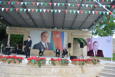 Tərtərdə Ümummilli Lider Heydər Əliyevin anadan olmasının 103-cü ildönümünə həsr olunmuş konsert proqramı təşkil olunub
