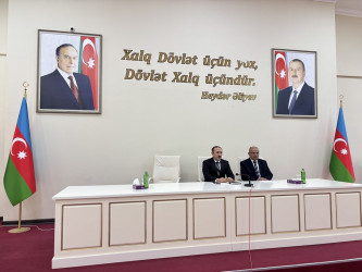 “Baytarlıq sahəsində həyata keçirilən xidmətlərin təkmilləşdirilməsi ilə bağlı bəzi tədbirlər haqqında” Azərbaycan Respublikası Prezidentinin 2020-ci il 22 aprel tarixli, 998 nömrəli Fərmanının 6-cı bəndinə uyğun olaraq Tərtər Rayon İcra Hakimiyyətinin inzibati binasında tədbir keçirilmişdir.