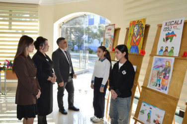 Tərtərdə Xocalı soyqırımının 34-cü ildönümünə həsr olunmuş rəsm müsabiqəsi keçirilib