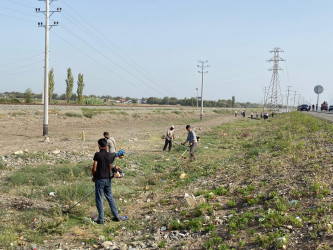 “Yaşıl dünya naminə həmrəylik ili” çərçivəsində növbəti iməcilik Bərdə-Ağdam avtomobil yolunun Tərtər rayonunun Hüsənli kəndinin ərazisində keçirilib