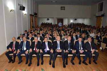 Tərtərdə Şəhərsalma və Memarlıq İli çərçivəsində “Heydər Əliyev və memarlıqda milli üslub” mövzusunda tədbir keçirilib