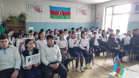 Tərtər rayon V.Məmmədov adına Səhlabad kənd tam orta məktəbdə narkomaniya, erkən nikah və kibercinayətkarlığa qarşı mübarizə mövzusunda maarifləndirici tədbir keçirilib