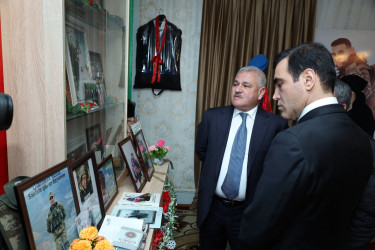 Rayon rəhbəri şəhid Abbaszadə Eminin ailəsini ziyarət edib