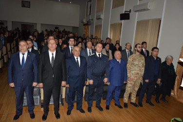Tərtərdə Ümummilli Lider Heydər Əliyevin anım gününə həsr olunmuş tədbir keçirilib