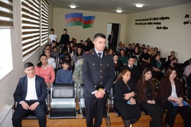 Tərtərdə “Təhsildən yayınma hallarının qarşısının alınması məqsədilə nəzarətin gücləndirilməsi” mövzusunda maarifləndirici tədbir keçirilib